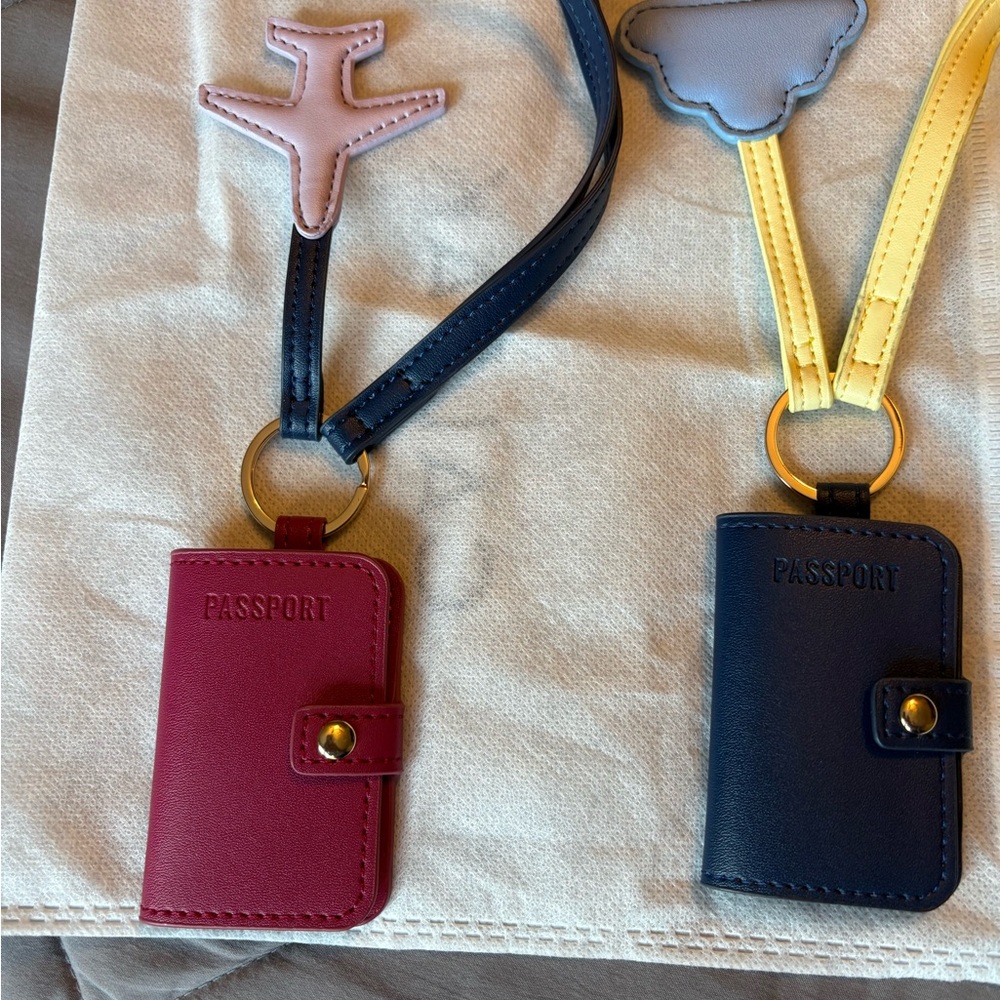 Stylish luggage tag Set - Red and Blue